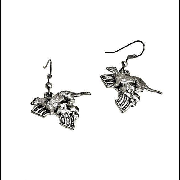 Rainbow Bridge Ferret Earrings 1375 - Picture 1 of 8